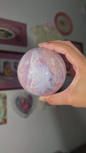 Load and play video in Gallery viewer, HQ Flower Agate Sphere
