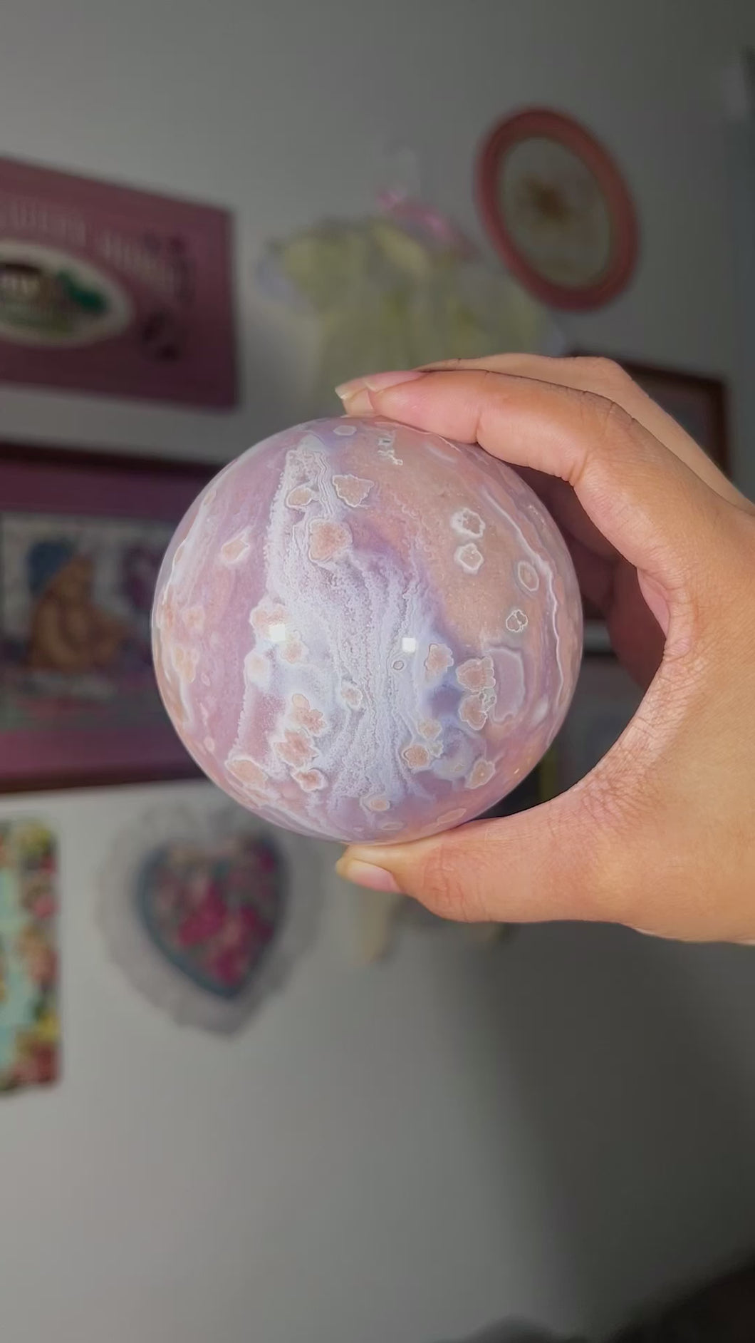 HQ Flower Agate Sphere