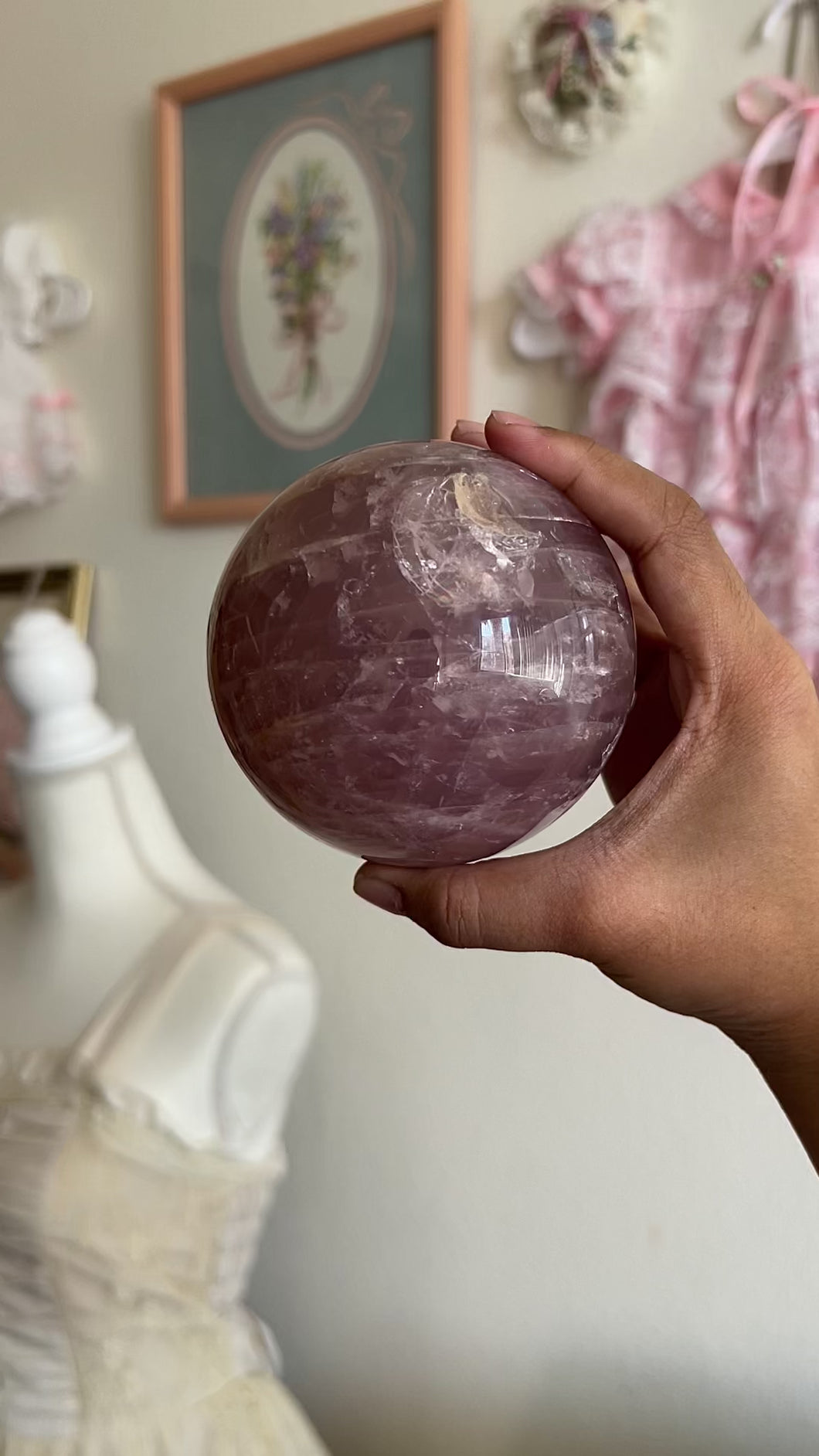 Lavender Rose Quartz Sphere